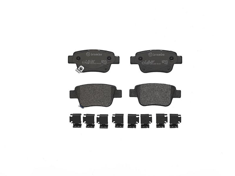комплект спирачно феродо, дискови спирачки BREMBO