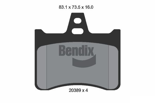 BENDIX Braking fékbetétkészlet, tárcsafék BPD1702