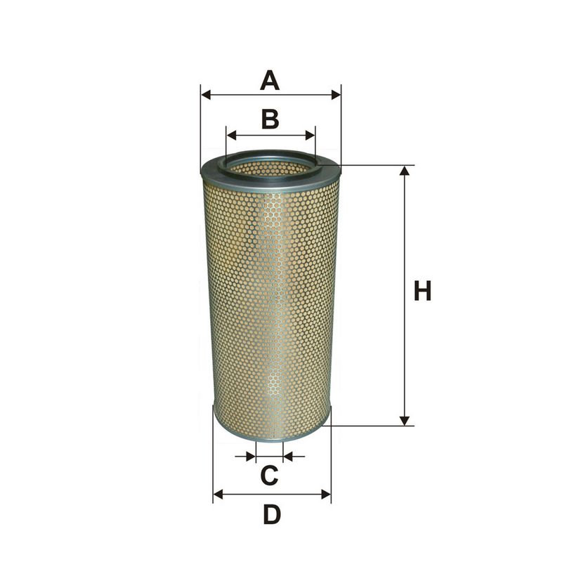 Luchtfilter (patroon) past: VOLVO F10, F12 TD100A-TD123ES 01.76-12.95