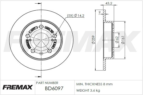 FREMAX BD-6097 Brake Disc