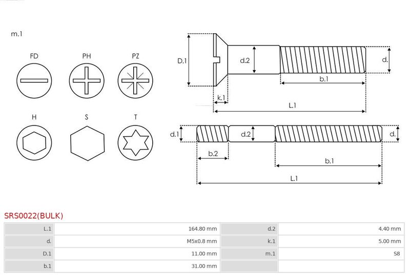 Ремонтний комплект, генератор, Auto Starter SRS0022(BULK)