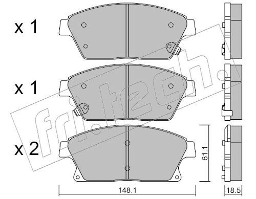 fri.tech. 856.0 Brake Pad Set, disc brake