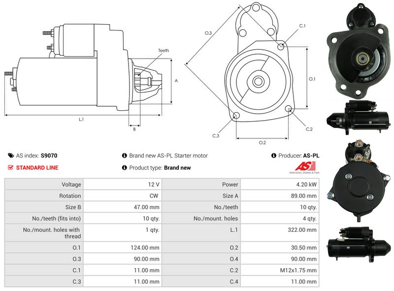 AS-PL S9070 Starter