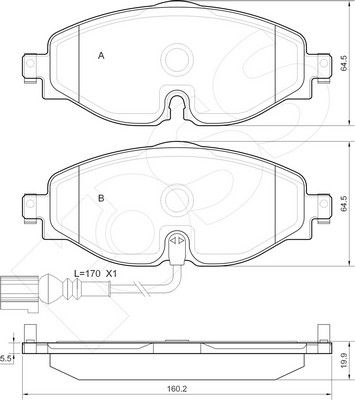 1-GNC R-1516 - Brake Pad Set, disc brake