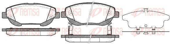 Дисковые тормозные колодки REMSA 145302