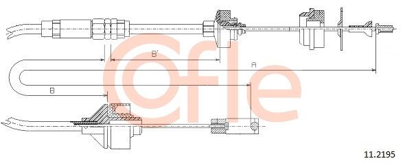 Тросовий привод, привод зчеплення, Cofle 92112195