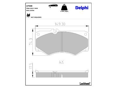 DELPHI LP468 - Brake Pad Set, disc brake