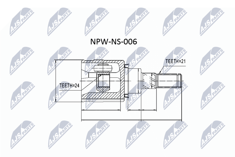 NTY csuklókészlet, hajtótengely NPW-NS-006