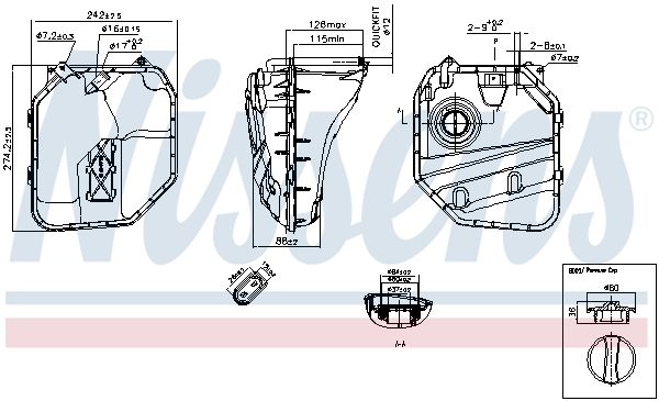 NISSENS 996154 Expansion Tank, coolant