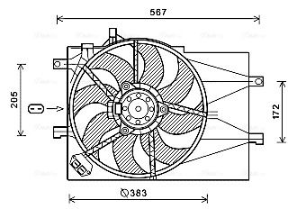 AVA QUALITY COOLING ventilátor, motorhűtés FT7598