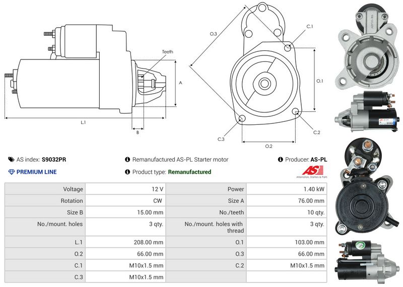 AS-PL S9032PR Starter