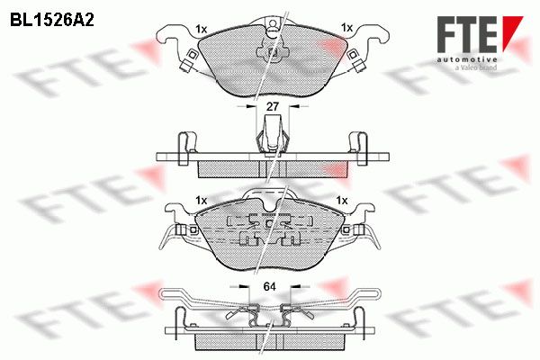 FTE fékbetétkészlet, tárcsafék 9010233