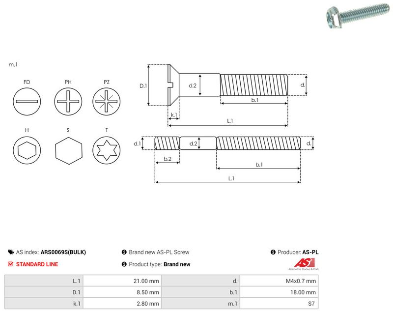 AS-PL ARS0069S(BULK) Repair Set, alternator