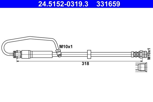 ATE fékcső 24.5152-0319.3