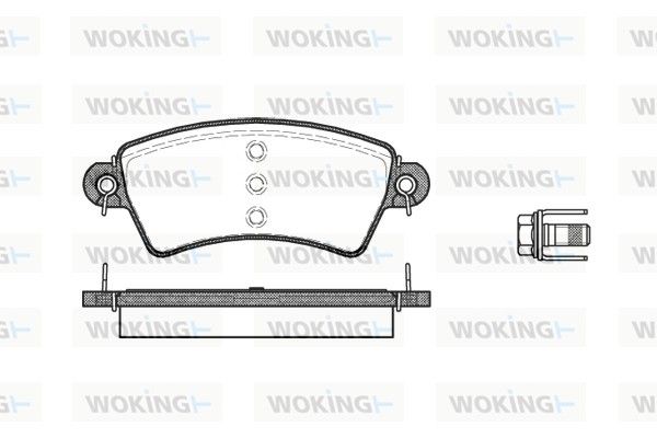 Комплект гальмівних накладок, дискове гальмо, Woking P626300