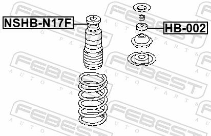 FEBEST NSHB-N17F Protective Cap/Bellow, shock absorber