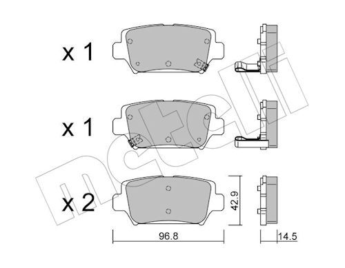 METELLI 22-1240-0 Brake Pad Set, disc brake