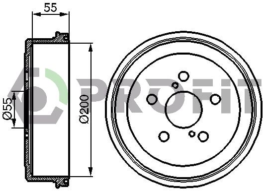 Гальмівний барабан, Profit 5020-0085