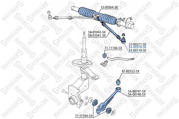 STELLOX 51-00370-SX Tie Rod End