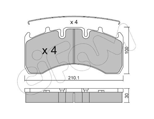 Set placute frana,frana disc 822-650-0 CIFAM