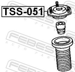 FEBEST TSS-051 Suspension Strut Support Mount