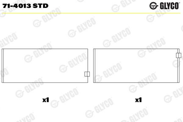 Підшипник шатуна, Glyco 71-4013STD