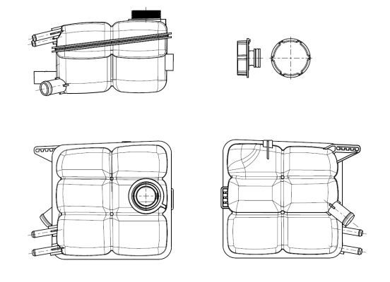 Розширювальний бачок, охолоджувальна рідина, Ford C-max/Focus/Kuga 03-12, Nrf 454015