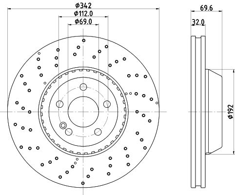 Disc frana 8DD 355 134-481 HELLA
