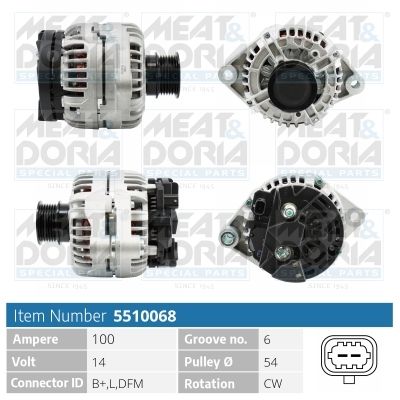 MEAT & DORIA Dynamo / Alternator 5510068