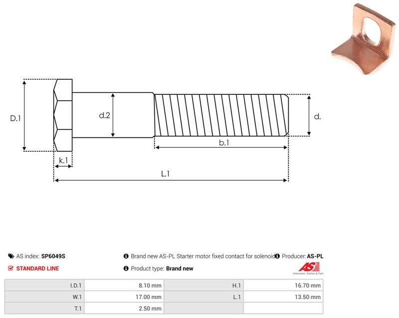 Remondikomplekt, Starter, AS-PL SP6049S