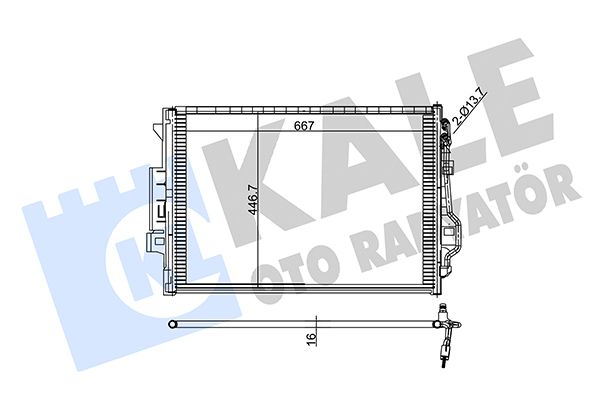 KALE Mercedess Радиатор кондиционера конденсатор без осушителя S-Class W221