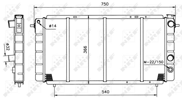 WILMINK GROUP hűtő, motorhűtés WG1721448