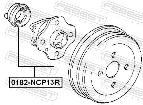 FEBEST 0182-NCP13R Wheel Hub