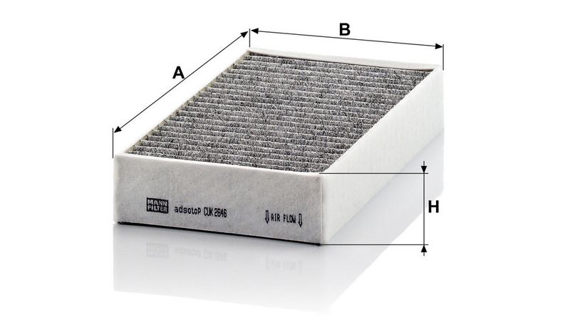 Filter, salongiõhk, MANN-FILTER CUK 2646-2