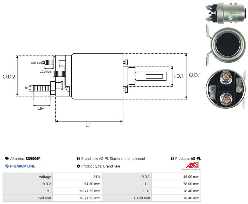 Magnetlülitus, starter, AS-PL SS9006P