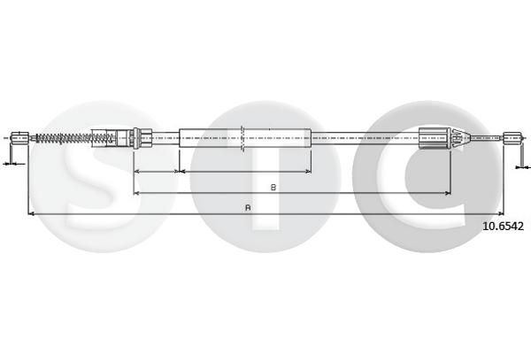 STC huzal, rögzítőfék T483073