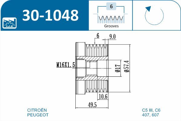 Механізм вільного ходу генератора, Ijs 30-1048