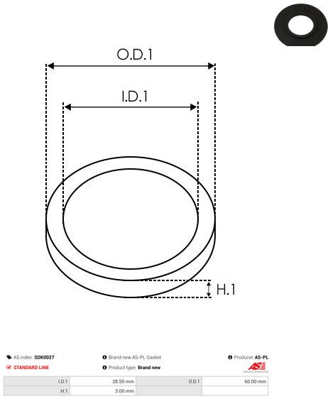 Remondikomplekt, generaator, AS-PL SDK0027