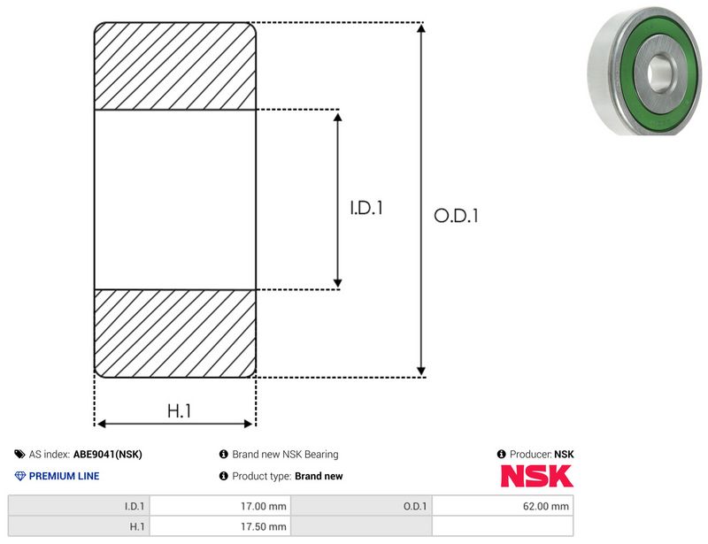 AS-PL ABE9041(NSK) Bearing