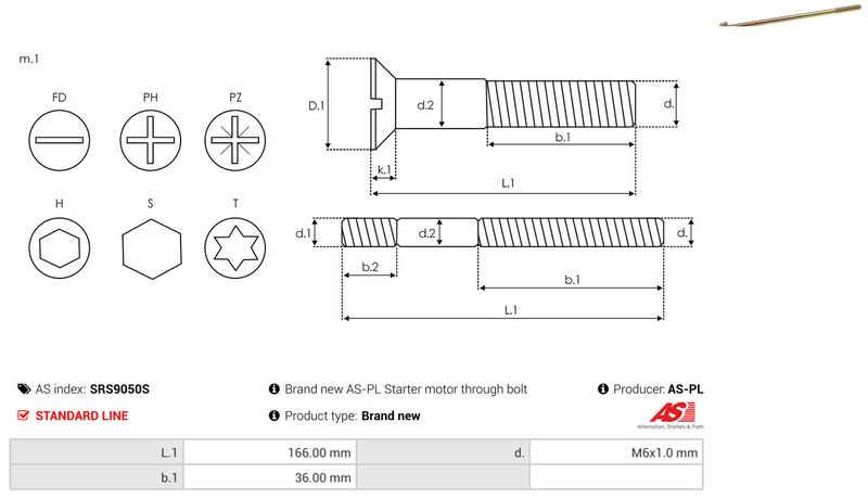 AS-PL SRS9050S Repair Set, alternator