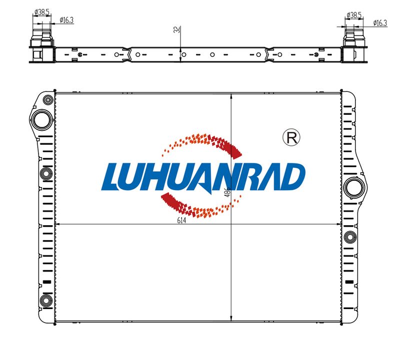 LUHUANRAD 101-1093 - Radiator, engine cooling
