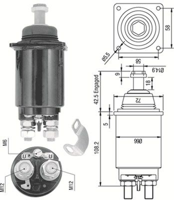 Магнітний перемикач, стартер, Magneti Marelli 940113050312