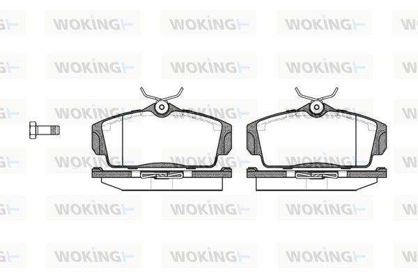 Комплект гальмівних накладок, дискове гальмо, Woking P604300