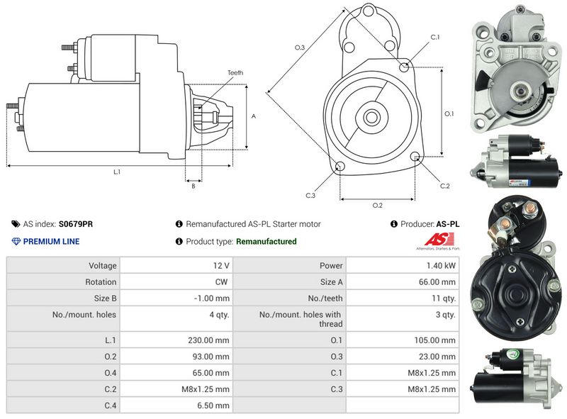 AS-PL S0679PR Starter