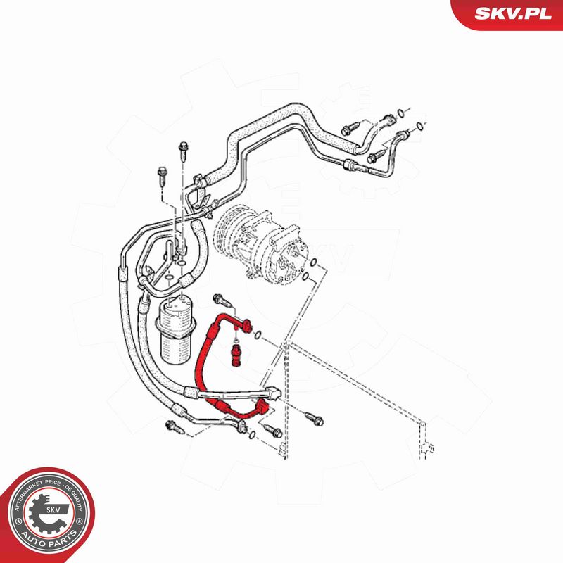 ESEN SKV 54SKV674 High/Low-pressure Line, air conditioning