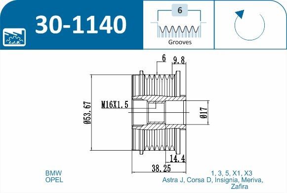 Механізм вільного ходу генератора, Ijs 30-1140