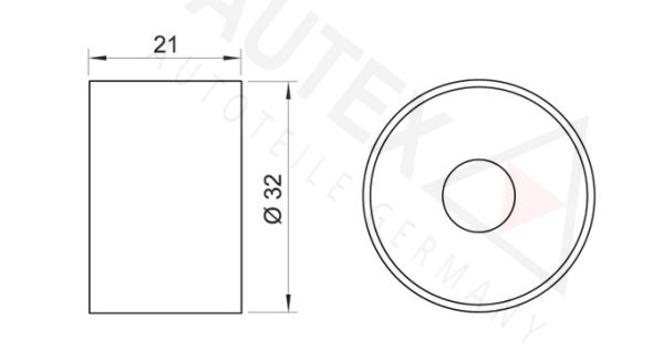 AUTEX 641136 Deflection Pulley/Guide Pulley, timing belt