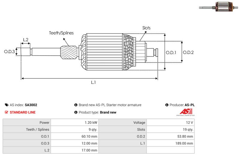 Ankur, starter, AS-PL SA3002