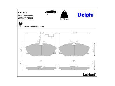 DELPHI LP1748 Brake Pad Set, disc brake