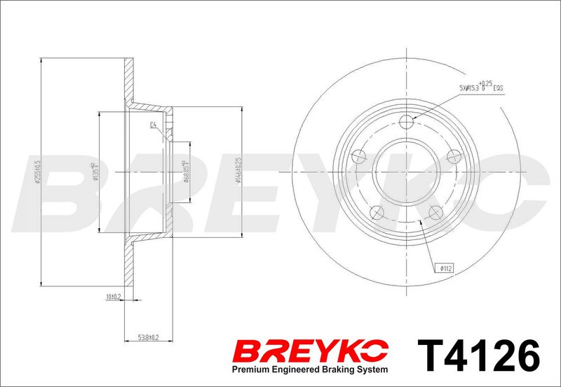 DAVID VASCO T4126 Brake Disc